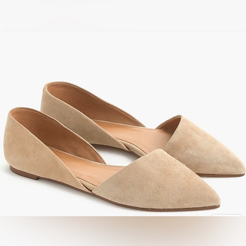 Size 9.5 Wide J Crew Zoe suede d'Orsay flats